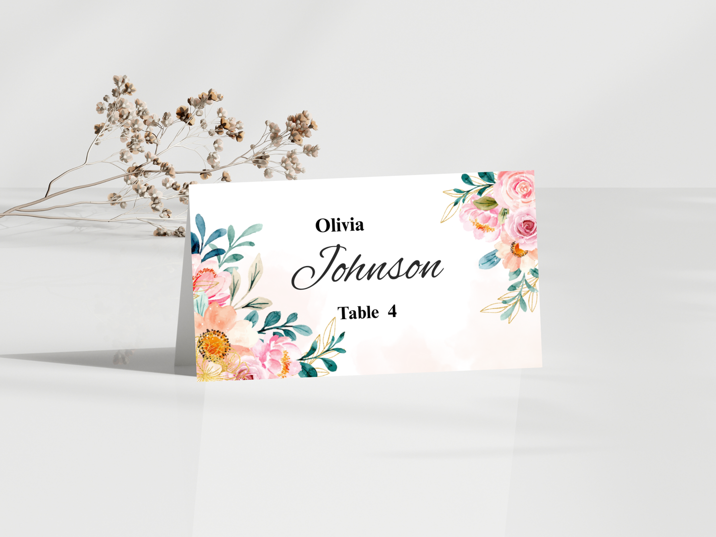 Wedding Thank you Card, Menu Card, Table Card. WI340