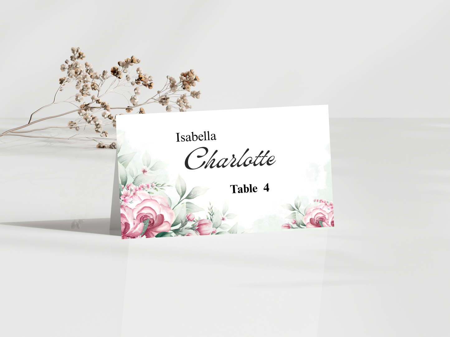 Wedding Thank you Card, Menu Card, Table Card. WI337