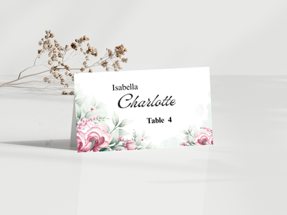 Wedding Thank you Card, Menu Card, Table Card. WI337