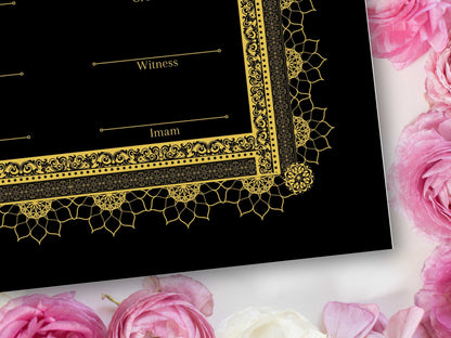 Luxury Nikkah Contract, Digital Printable Personalised Customised Nikkah Certificate, Custom Nikah Nama, Islamic Wedding Contract. NN227