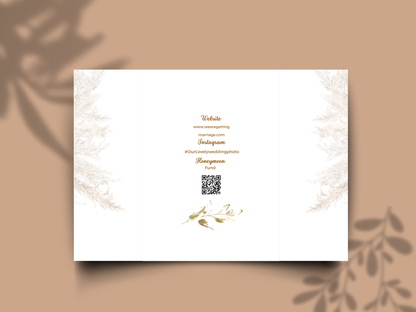 Wedding Itinerary Template | Printable Wedding Timeline & Details Card | Modern Neutral Wedding Program | Editable Canva Invitation. 173