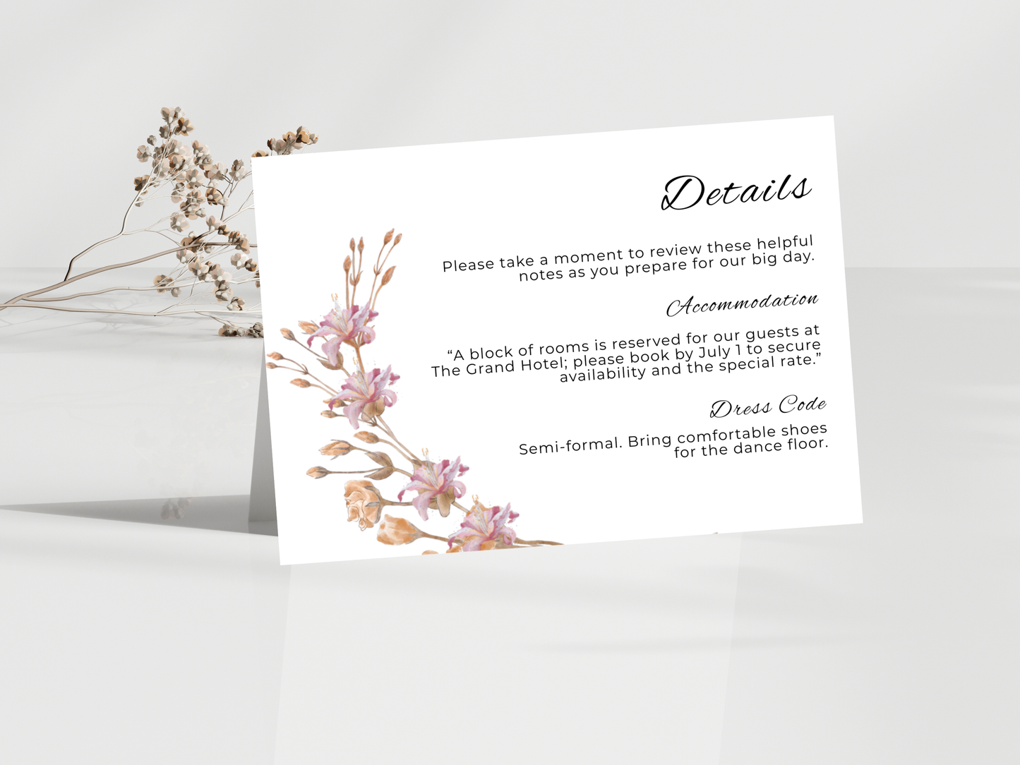 Wedding Invitation Bundle, RSVP, Thank You Card, Table Card, Menu Card, Reception Card, Details Card. Wedding Bottle Label. WI280