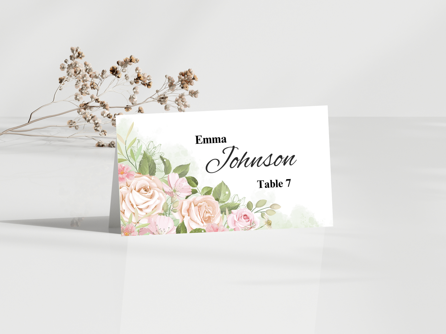 Wedding Thank you Card, Menu Card, Table Card. WI343