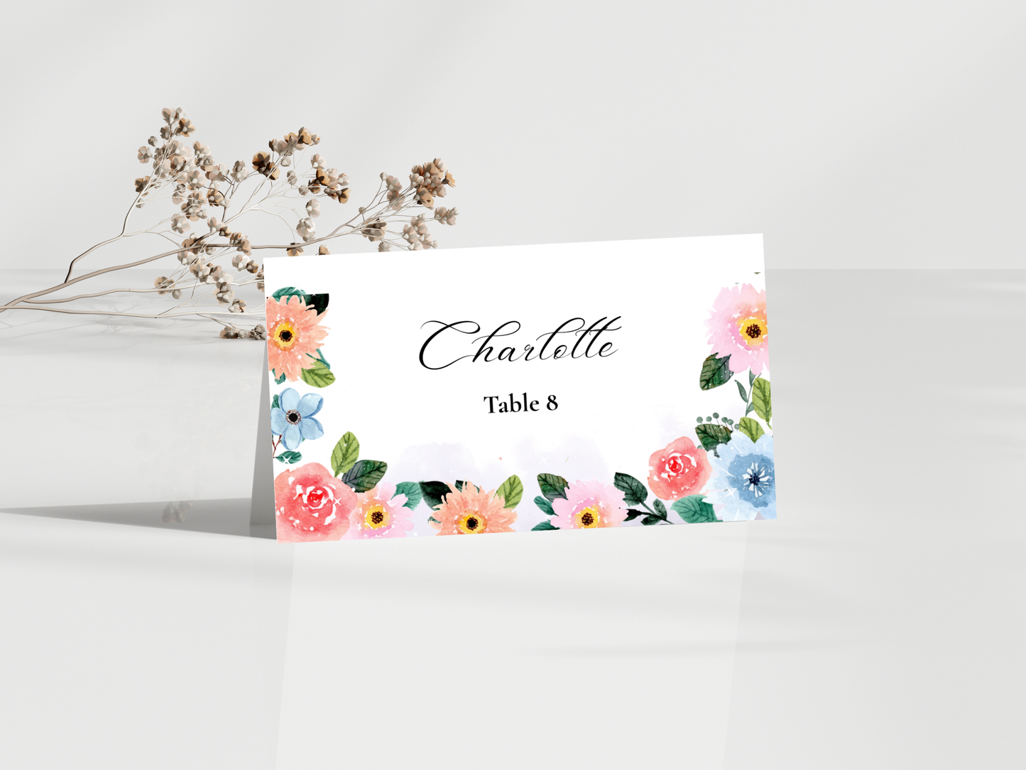 Wedding Thank you Card, Menu Card, Table Card. WI322