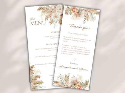 Place Card & Thank You Card Template. WI193