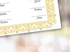 Nikkah Certificate Digital Download Personalised, A4, A3, Template, Editable, Gold Nikkah Nama, Nikkah Contract, Muslim Contract. NN292