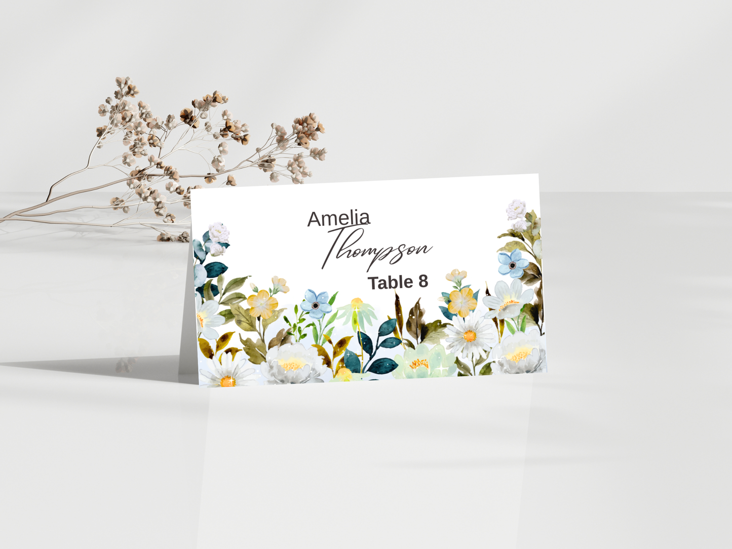 Wedding Thank you Card, Menu Card, Table Card. WI314