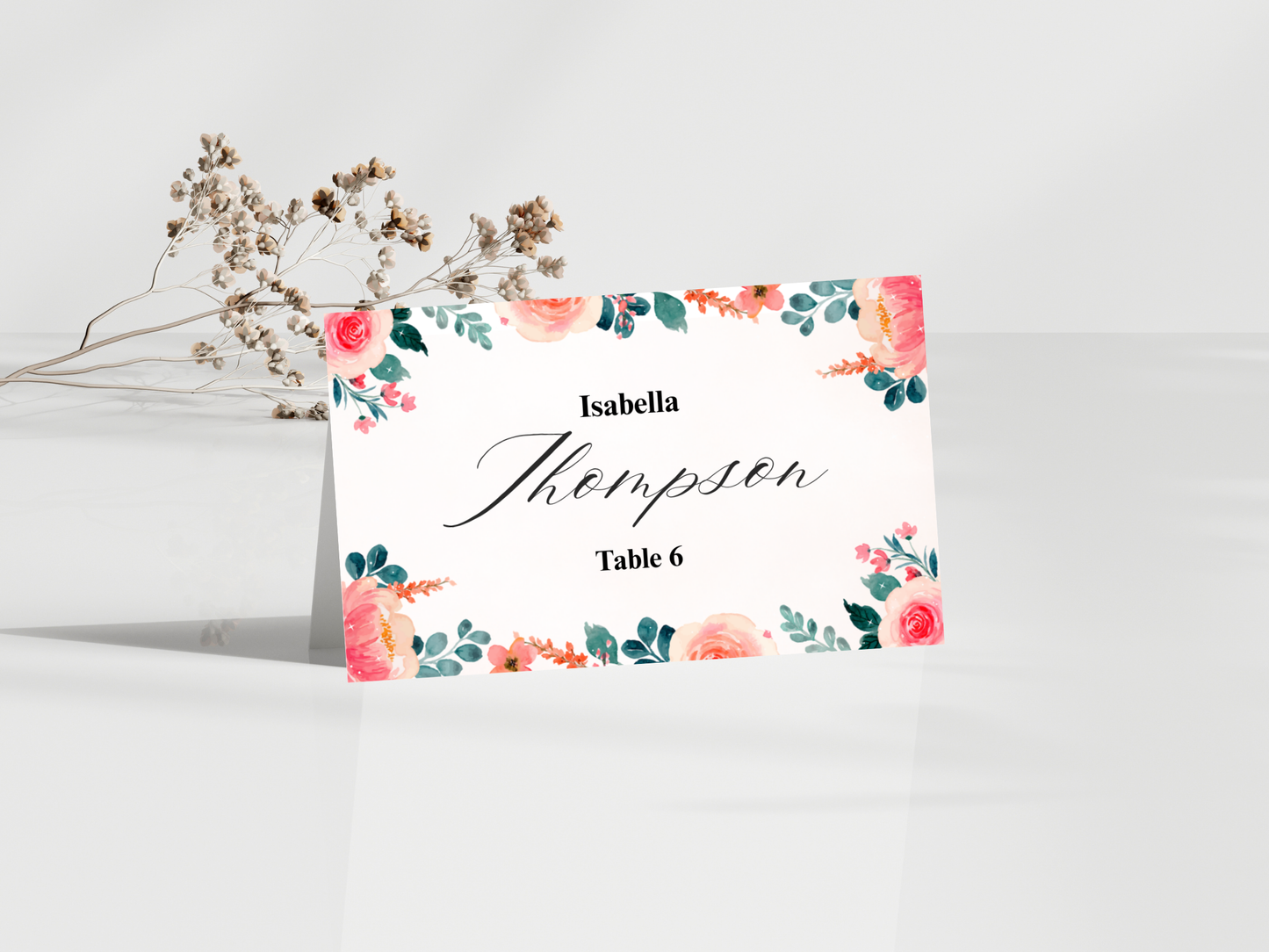 Wedding Thank you Card, Menu Card, Table Card. WI369