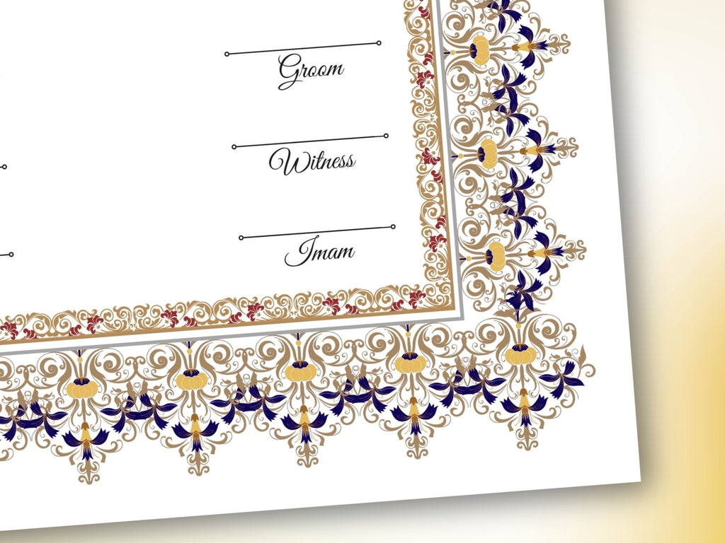 Nikkah Certificate Digital Download Personalised, A4, A3, Template, Editable, Nikkah Nama, Nikkah Contract, Muslim Contract. NN273