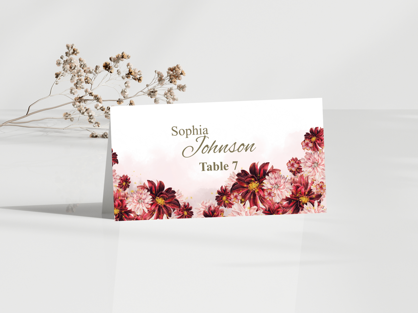 Wedding Thank you Card, Menu Card, Table Card. WI308