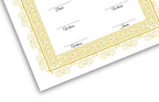 Muslim Wedding Contract A3/A4, Gold Islamic Nikkah Certificate Template, Editable. Nn125