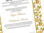 Luxury Nikkah Certificate, Premium A4 Islamic Wedding Contract, Nikkah Nama, Muslim Marriage Certificate, Personalised Names, A4, A3. NN215