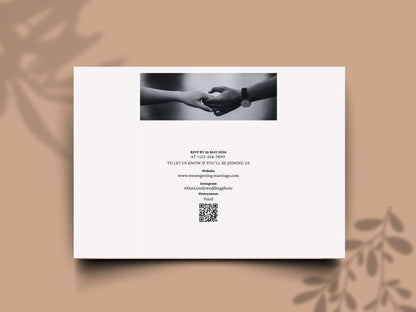 Newspaper Style Wedding Invitation | Gatefold Wedding Card | Vintage Wedding Program with Timeline | Unique Wedding Party Invite. WI136