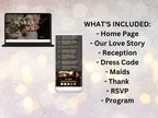 Wedding Website Template, Online RSVP, Editable Invitation Website,Details & Program, Digital Invitation, nva Website, Instant Download. WW1
