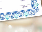 Nikkah Certificate Digital Download Personalised, A4, A3, Template, Editable, Nikkah Nama, Nikkah Contract, Muslim Contract. NN242