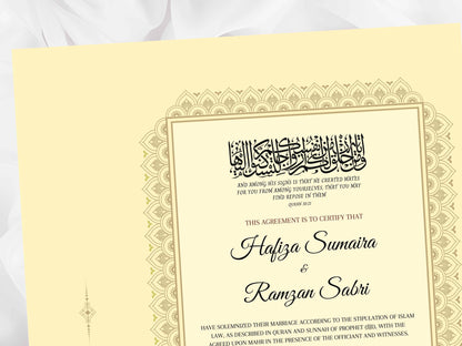 Nikah Certificate, Islamic Marriage Certificate, Wedding Certificate, Marriage Contract, Wedding Digital Download. NN112