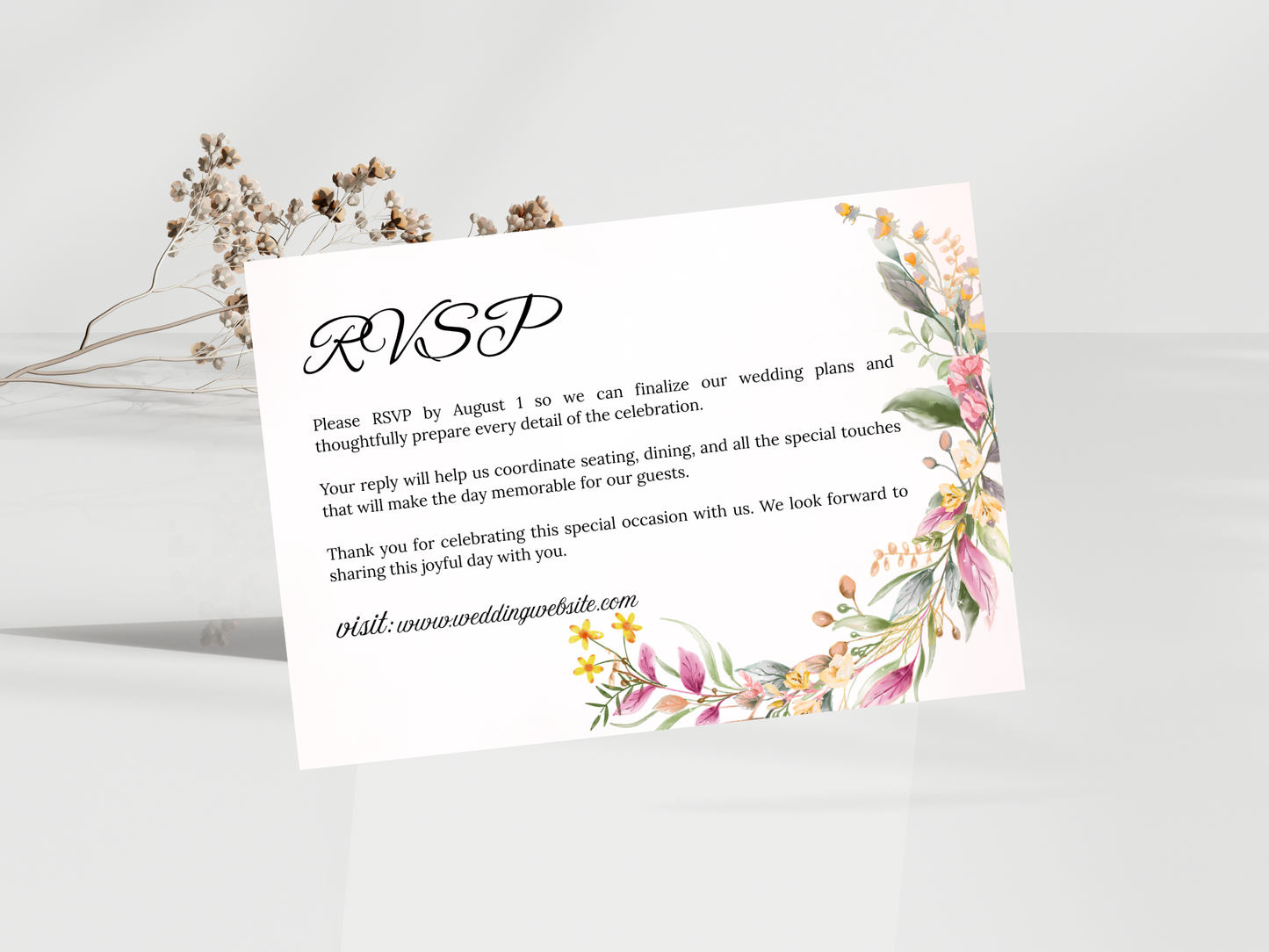 Botanical Wedding invitation Bundle,  Menu, Details, RVSP, Bottle Label, Instant Download MTC405