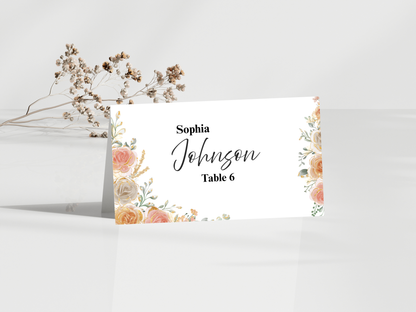 Wedding Menu, Thank You, Table Cards (Editable Template) WI386