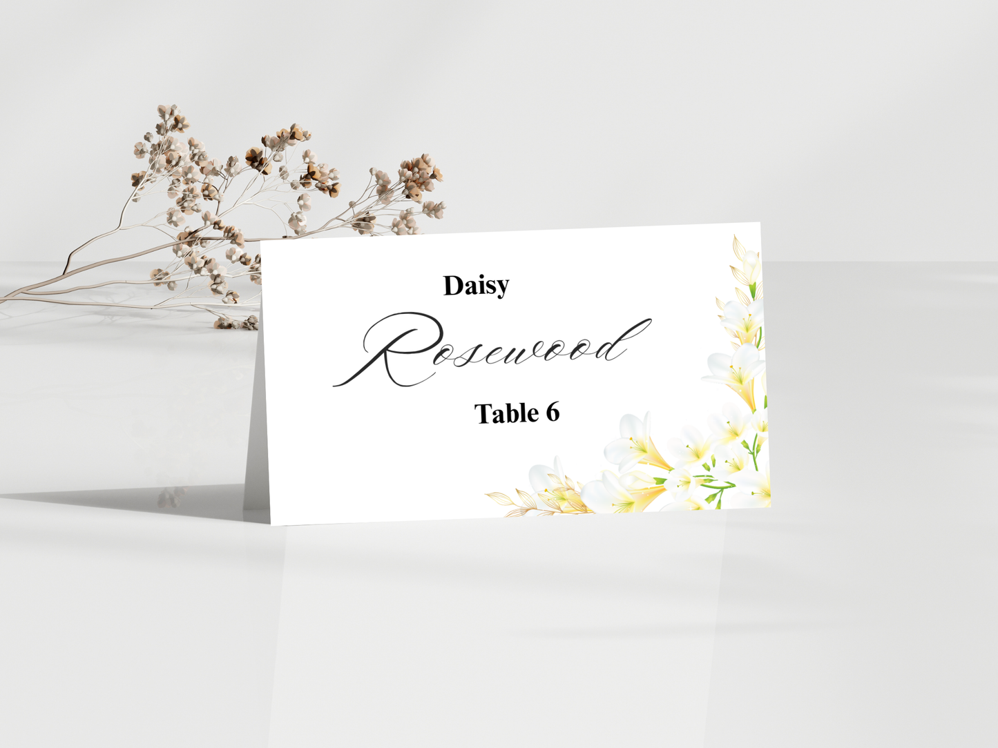 Wedding Thank you Card, Menu Card, Table Card. WI372