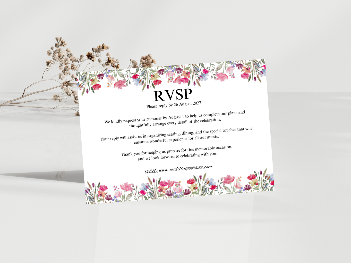 Botanical Wedding Invitation Suite, (Digital Download) MTC377