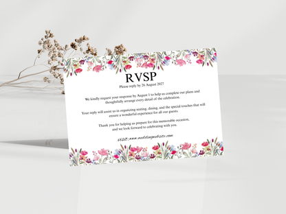 Botanical Wedding Invitation Suite, (Digital Download) MTC377
