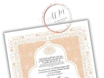 Nikkah Contract Template,Printable Nikkah Contract,Editable Nikkahnama, Muslim Wedding Certificate,Digital Download,Islamic Marriage. NN189