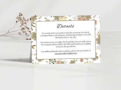 Wedding Invitation Set, RSVP, Wedding Details, Wedding Bottle Label Template, WI285