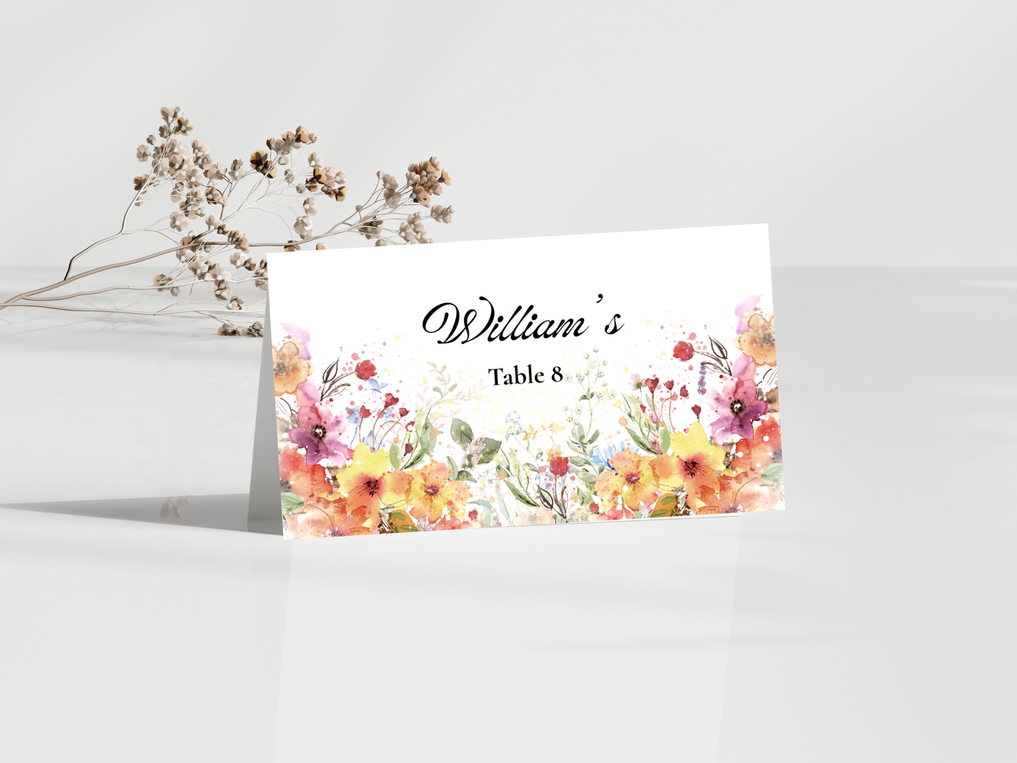Wedding Thank you Card, Menu Card, Table Card. WI324