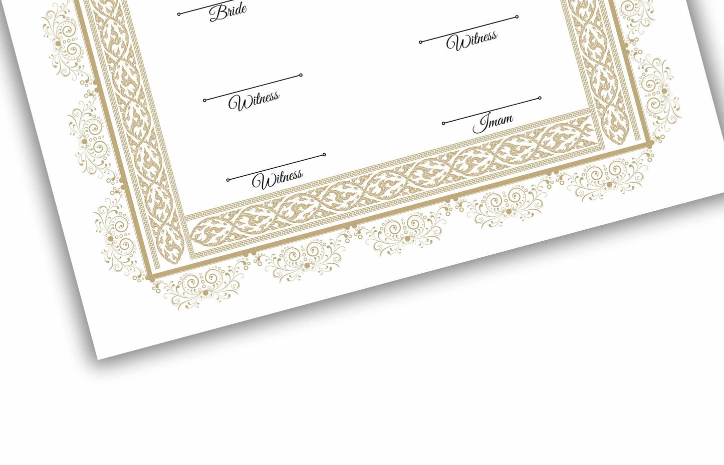 Printable Nikkah Contract Template a3 a4 | Islamic Marriage | PDF Muslim Marriage Contract | Authentic Islamic Wedding Sign Agreement. NN120