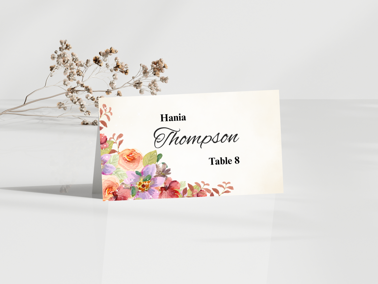 Wedding Thank you Card, Menu Card, Table Card. WI353