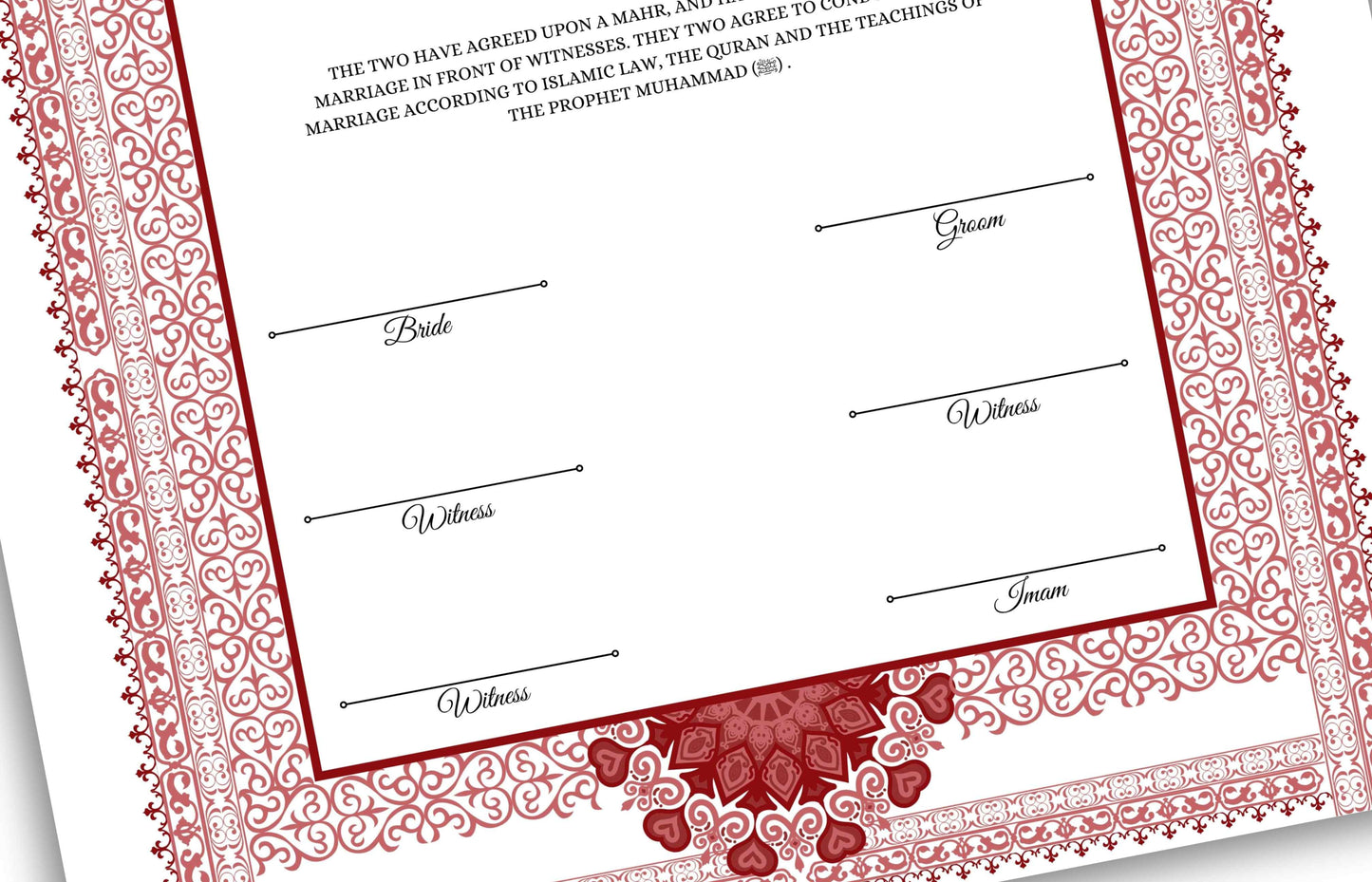 Nikkah Certificate Digital Download Personalised, A4, A3, Template, Instat Download. NN179