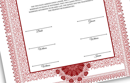 Nikkah Certificate Digital Download Personalised, A4, A3, Template, Instat Download. NN179