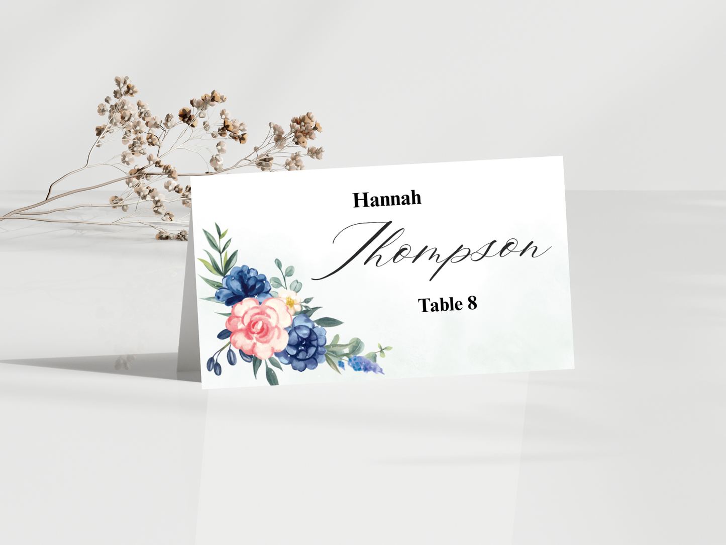 Wedding Menu, Thank You, Table Cards (Editable Canva Template) WI390