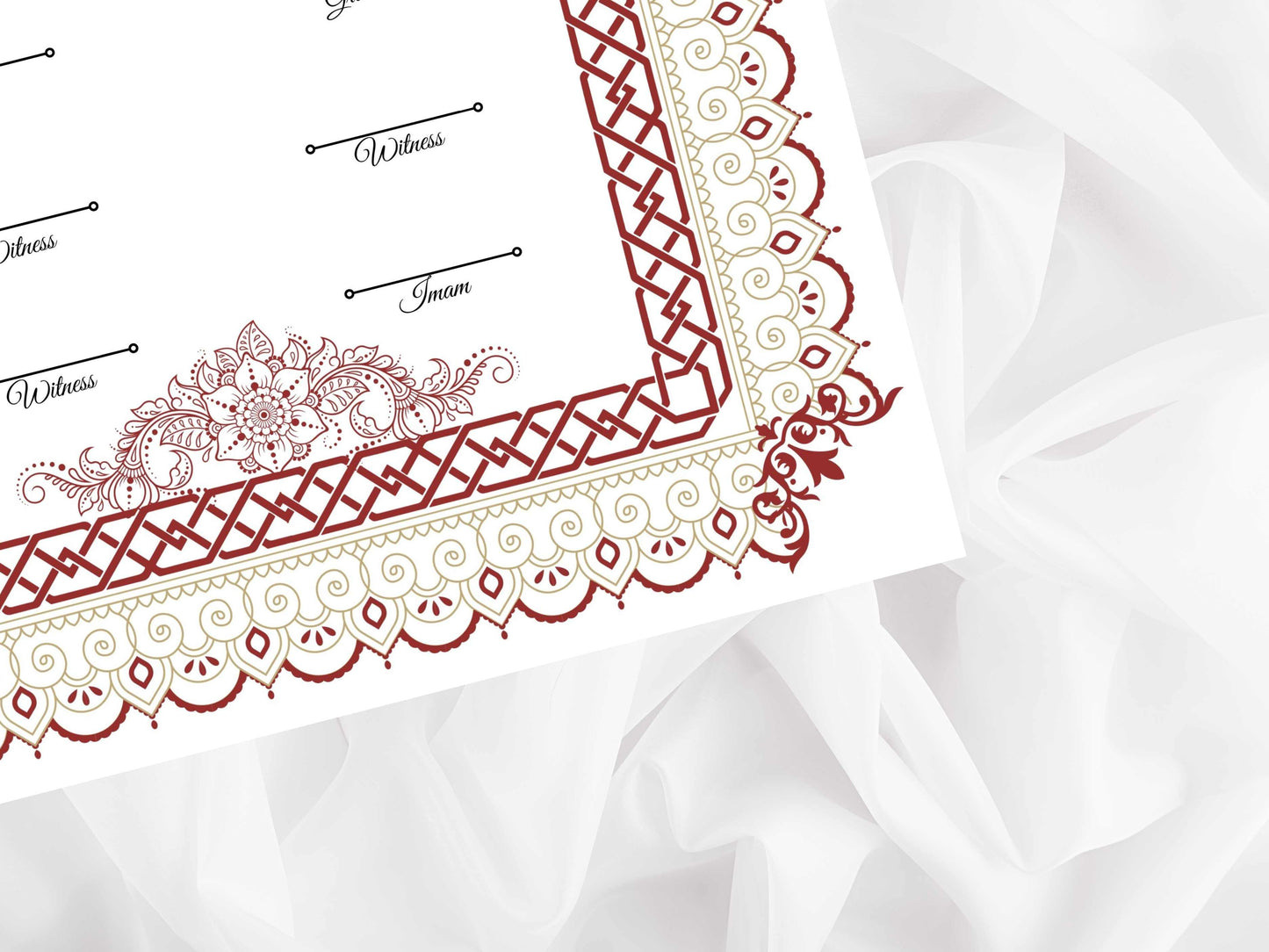 Nikkah Contract Template, Printable Nikkah Contract, Editable Nikkahnama, Muslim Wedding Certificate, Islamic Marriage Contract. NN107