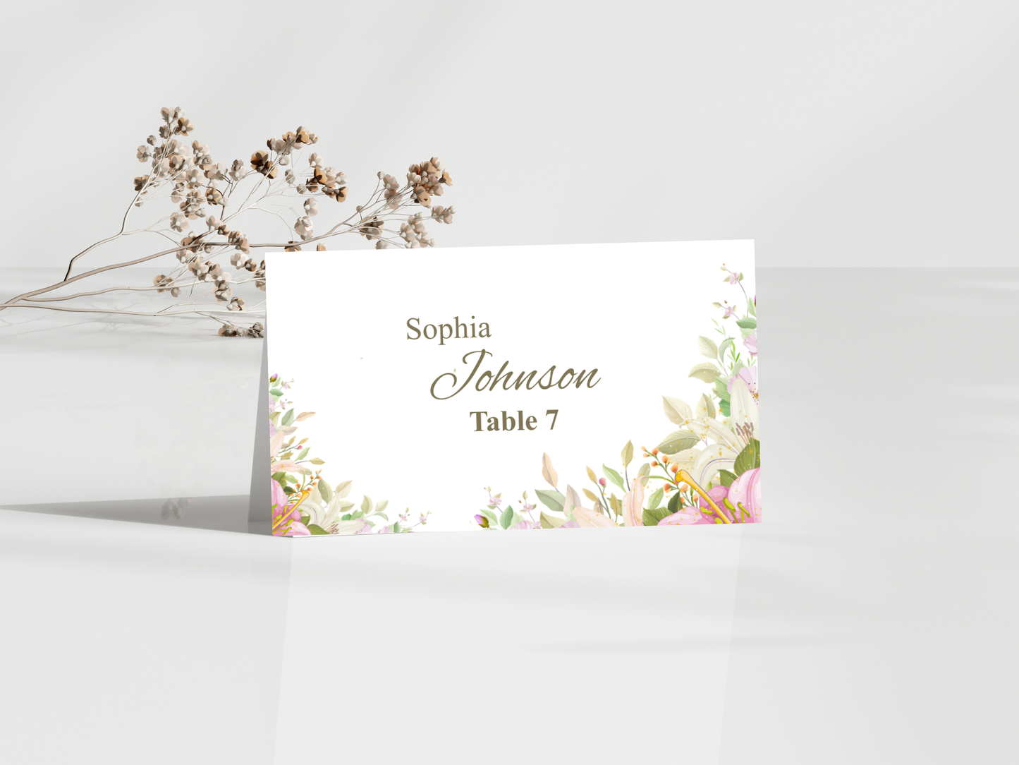 Wedding Thank you Card, Menu Card, Table Card. WI307