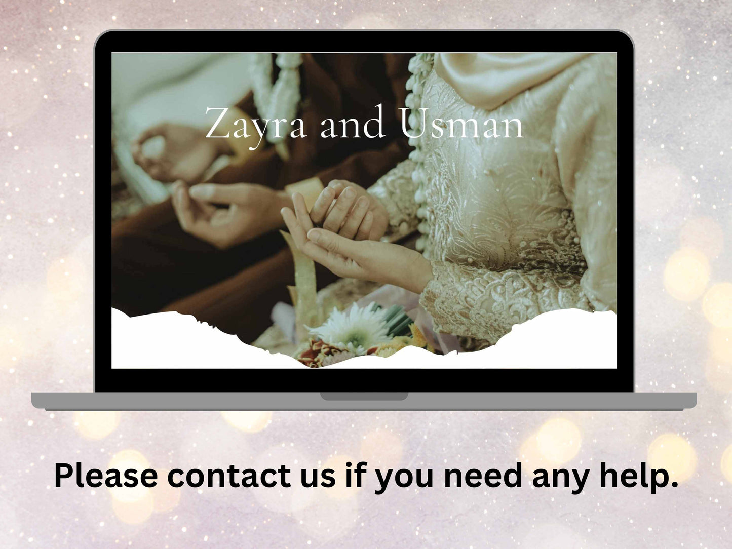 Muslim Wedding Website Template, Online RSVP, Editable Invitation Website, Digital Invitation, Mahandi, Barat, Walima Programs Website, WW3