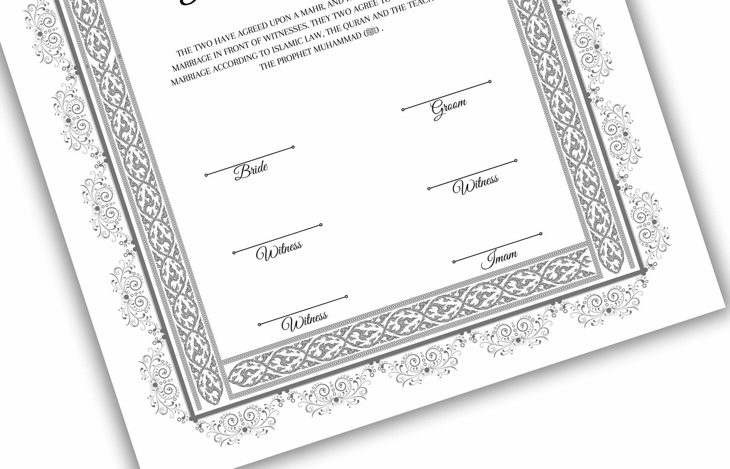 Nikkah Certificate, Nikkah Islamic Marriage Certificate, Printable, Nikkah Contract, Editable, Digital Download. NN121