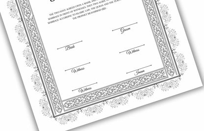 Nikkah Certificate, Nikkah Islamic Marriage Certificate, Printable, Nikkah Contract, Editable, Digital Download. NN121