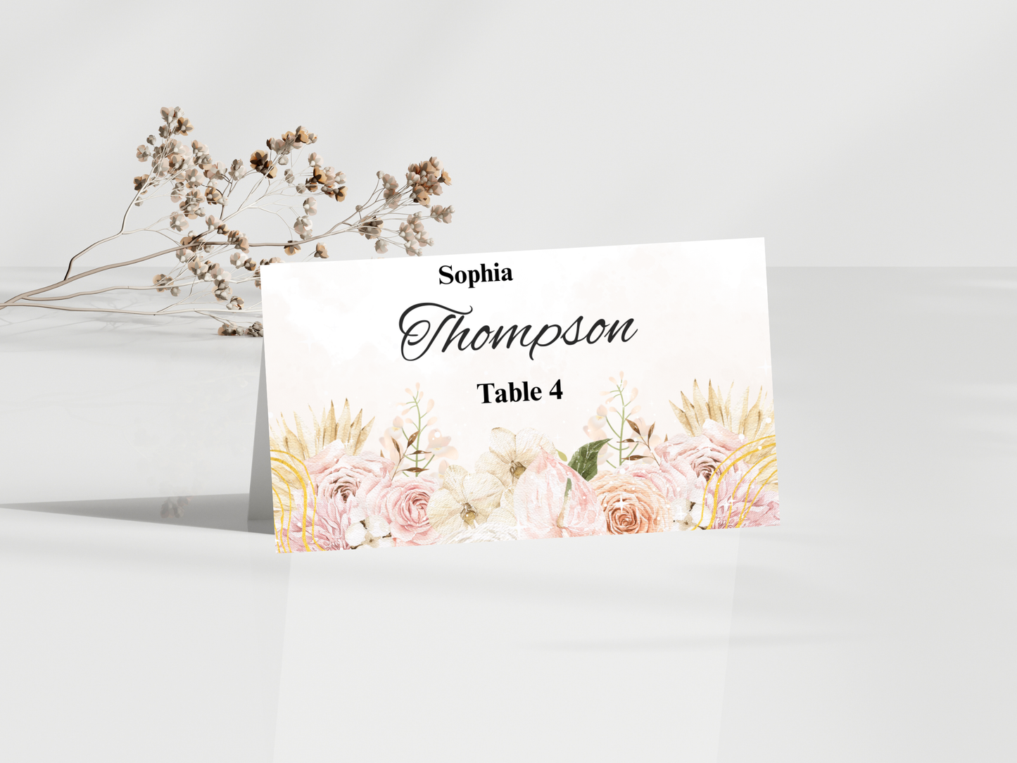 Wedding Thank you Card, Menu Card, Table Card. WI351