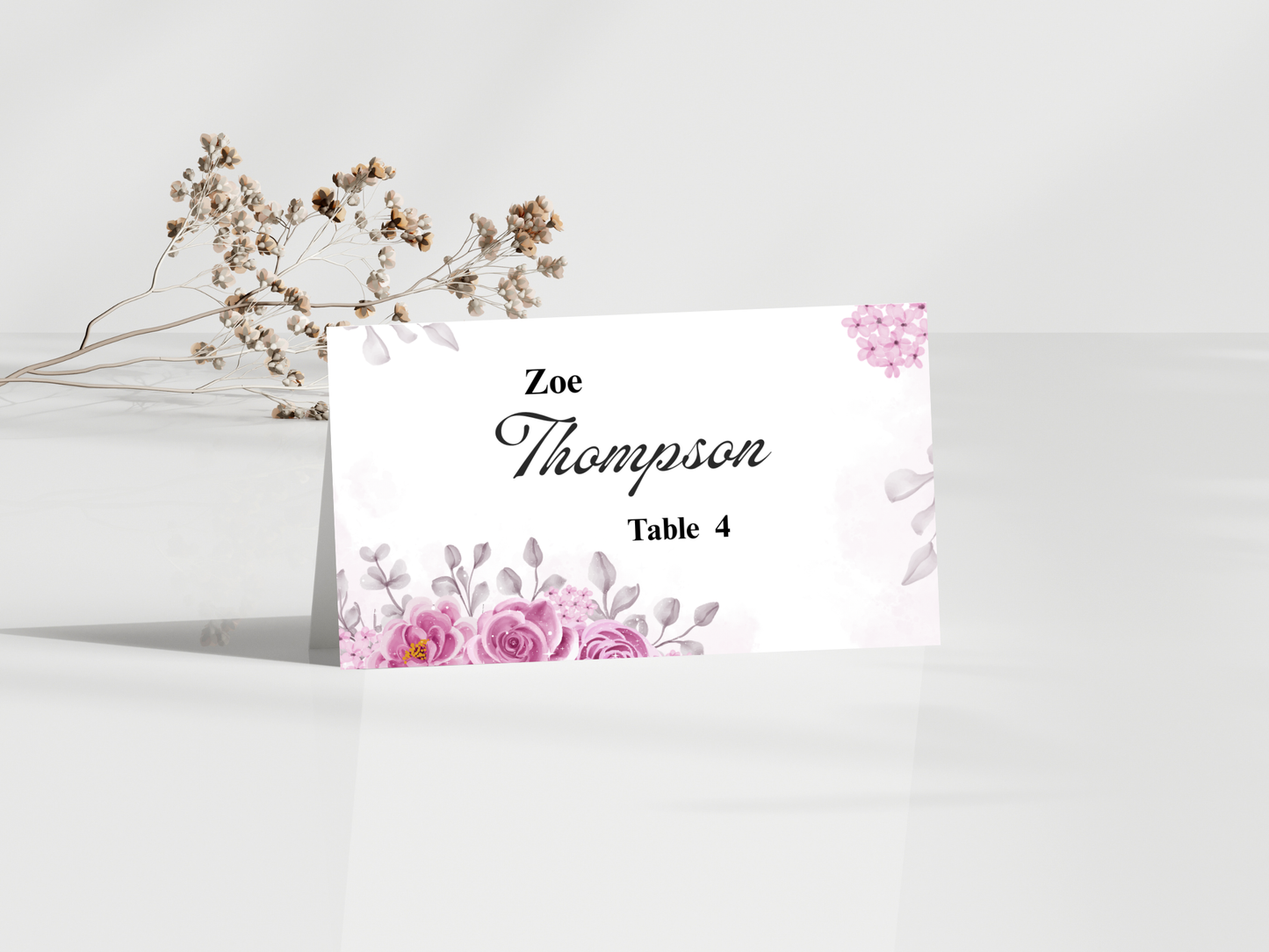 Wedding Thank you Card, Menu Card, Table Card. WI338