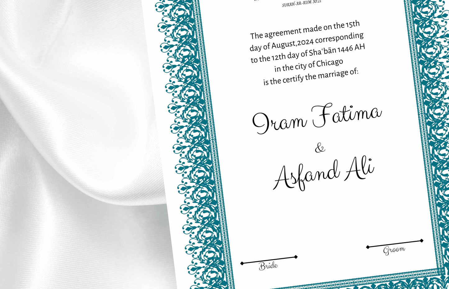 Wedding Nikahnama | Wedding Card Template. NN99