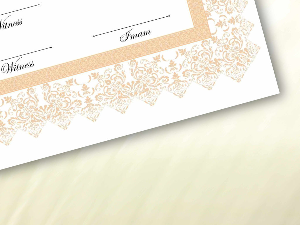 Nikkah Certificate Digital Download Personalised, A4, A3, Template, Editable, Brown Nikkah Nama, Nikkah Contract, Muslim Contract. NN288