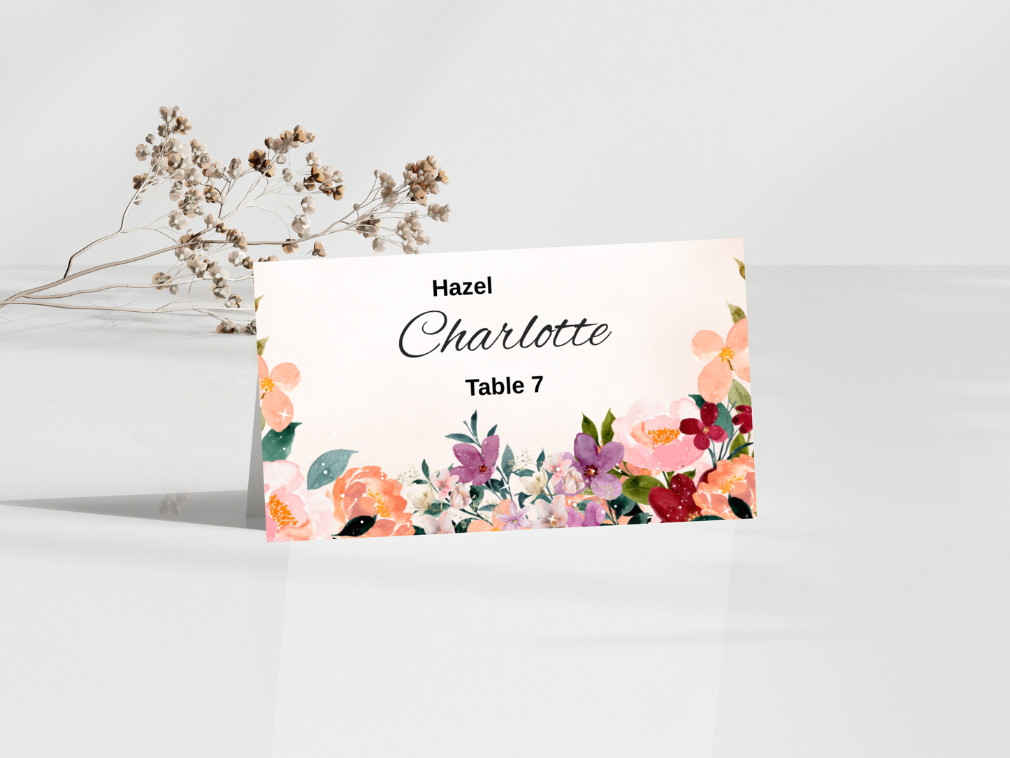 Wedding Thank you Card, Menu Card, Table Card. WI358