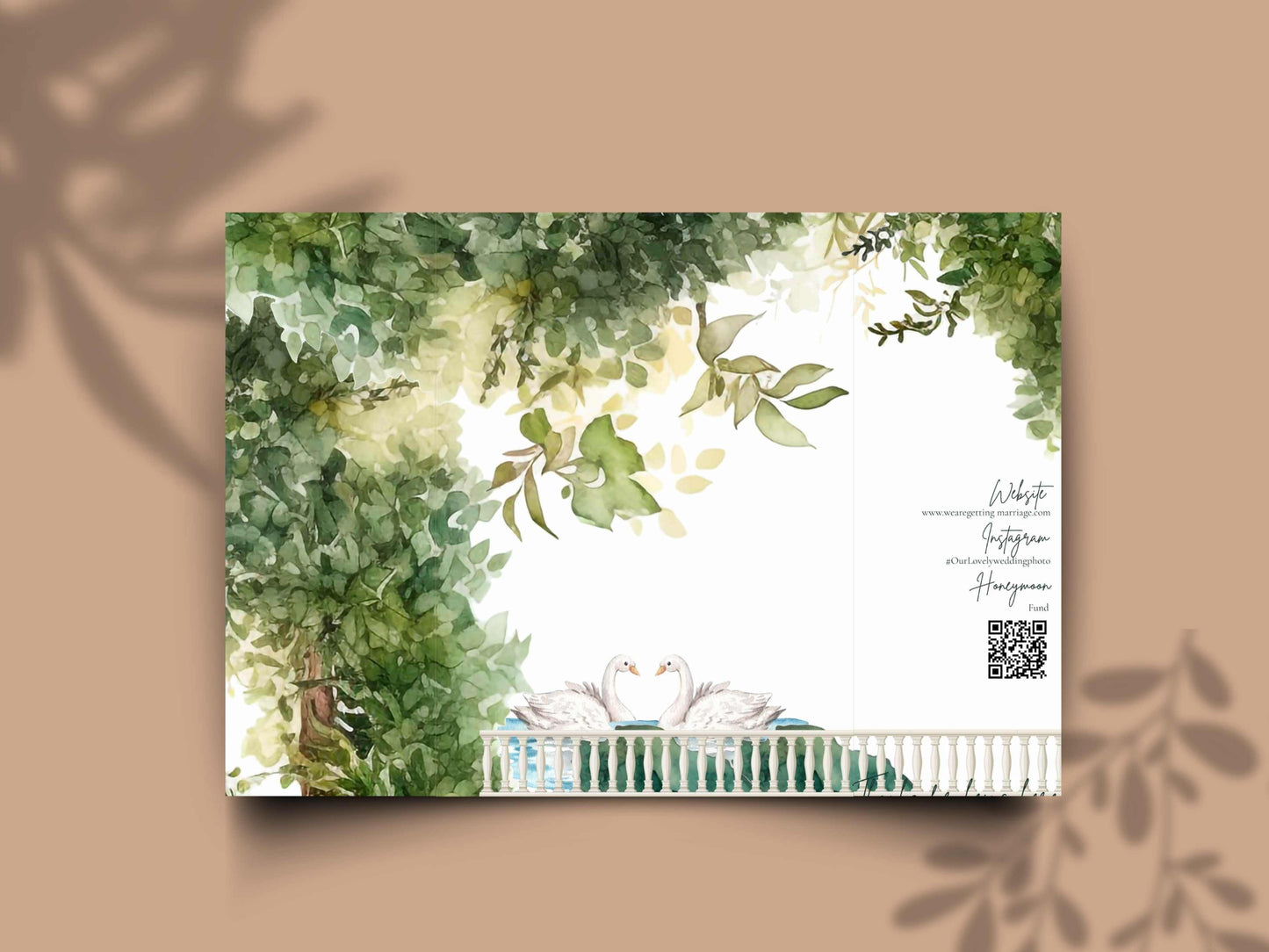 Garden Wedding Invitation | Save the Date with Timeline | Botanical Reception And Event Template | Printable Digital Download. WI164
