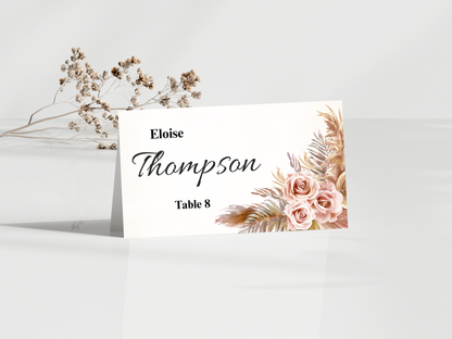 Reception Menu Template, Table, Thank you, Editable Templates MTC416