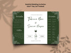Gatefold Wedding Invitation Template, Menu Card, Thank you Card, Place Card, Name Card WI264