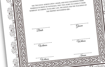 Nikkah Contract Template,Printable Nikkah Contract,Editable Nikkahnama,Muslim Wedding Certificate,Digital Download. NN122