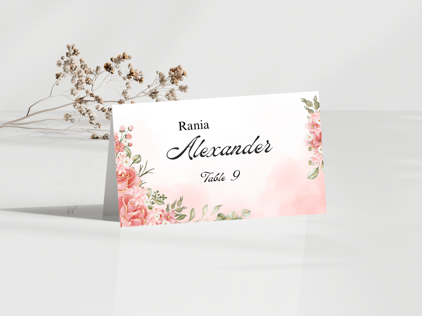 Wedding Thank you Card, Menu Card, Table Card. WI334