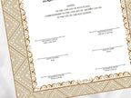 Muslim Nikkah Certificate Template, A3, A4. NN115