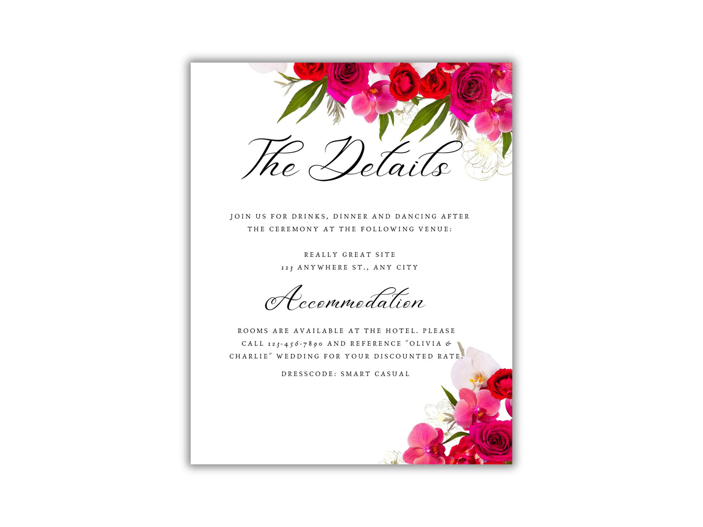 Wedding Invitation Template set, Rose Wedding Template, Wedding Invitation, Floral Invitation, Editable Wedding, RSVP, Details. 27